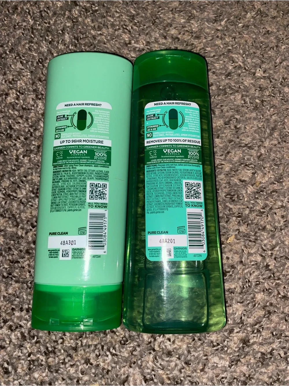 Pure Clean Silicone- Shampoo & Conditioner Set - Green